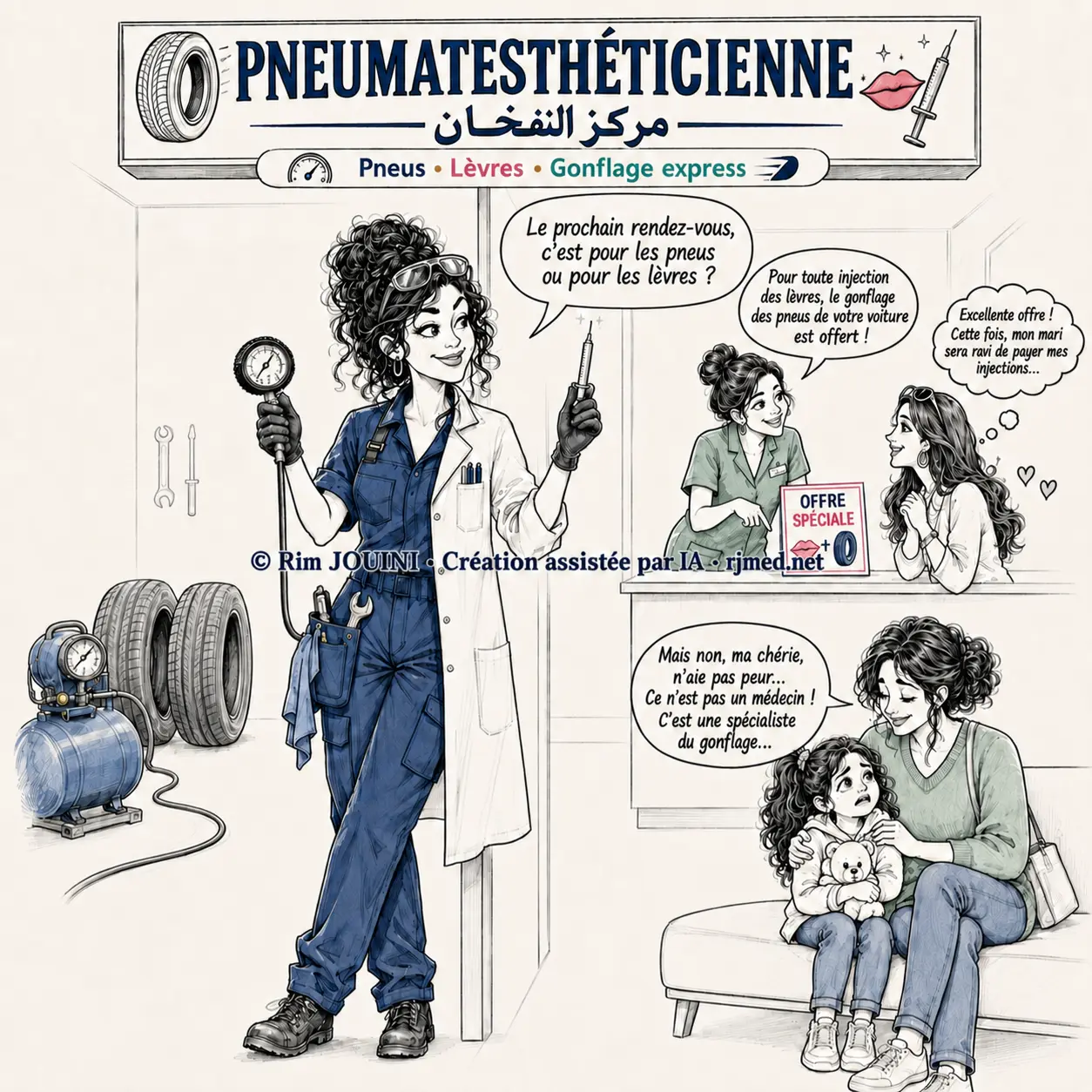 Pneumatesthéticienne : gonflage express