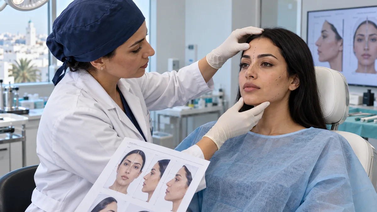Évaluation préopératoire du visage par une chirurgienne plasticienne